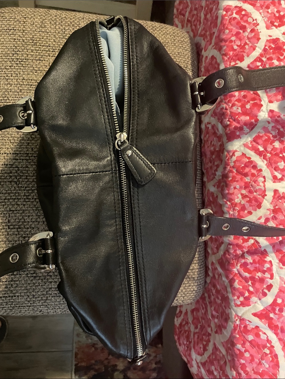 Coach Black Leather Shoulder Bag - Picture 6 of 9